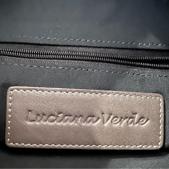 𝅺Luciana Verde Convertible Clutch Snake Print Black Brown - Picture 5 of 10